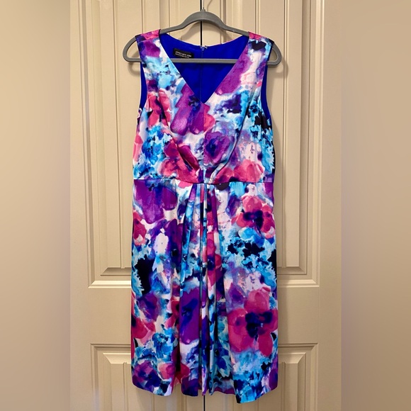 Jones New York Petite Watercolor Floral Dress - Picture 1 of 6